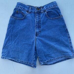 Classic Blue Denim Vintage Shorts High Waisted